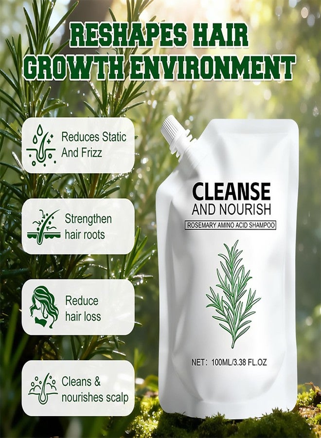 Grospe Rosemary Amino Acid Shampoo，Hair Regrowth Shampoo for Women and Men Hair Loss，Reduce Frizz, Strengthen Hair Roots, Cleanse and Nourish the Scalp，3.38 Fl OZ - Image 2